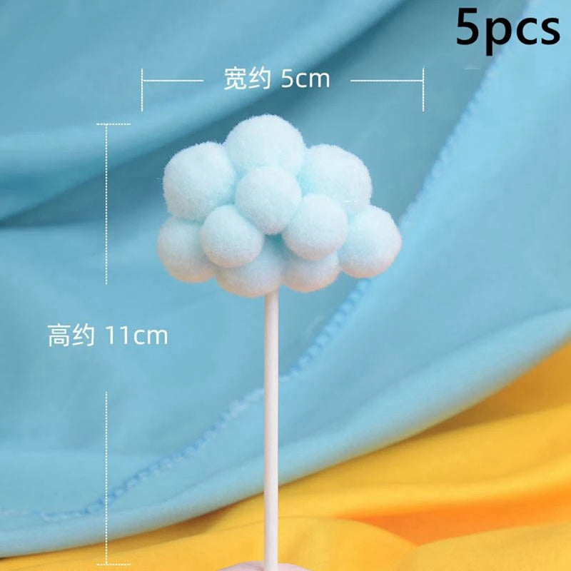 décoration gâteau anniversaire arc ciel étoiles nuages figurines licorne fille étoiles dorées ballons