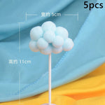 décoration gâteau anniversaire arc ciel étoiles nuages figurines licorne fille étoiles dorées ballons