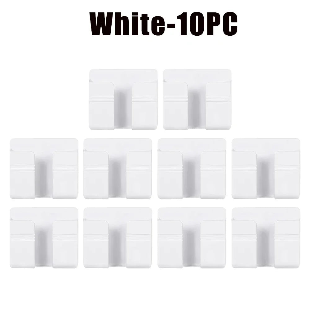 support téléphone portable blanc moderne adhésif rack stockage pratique suppléments