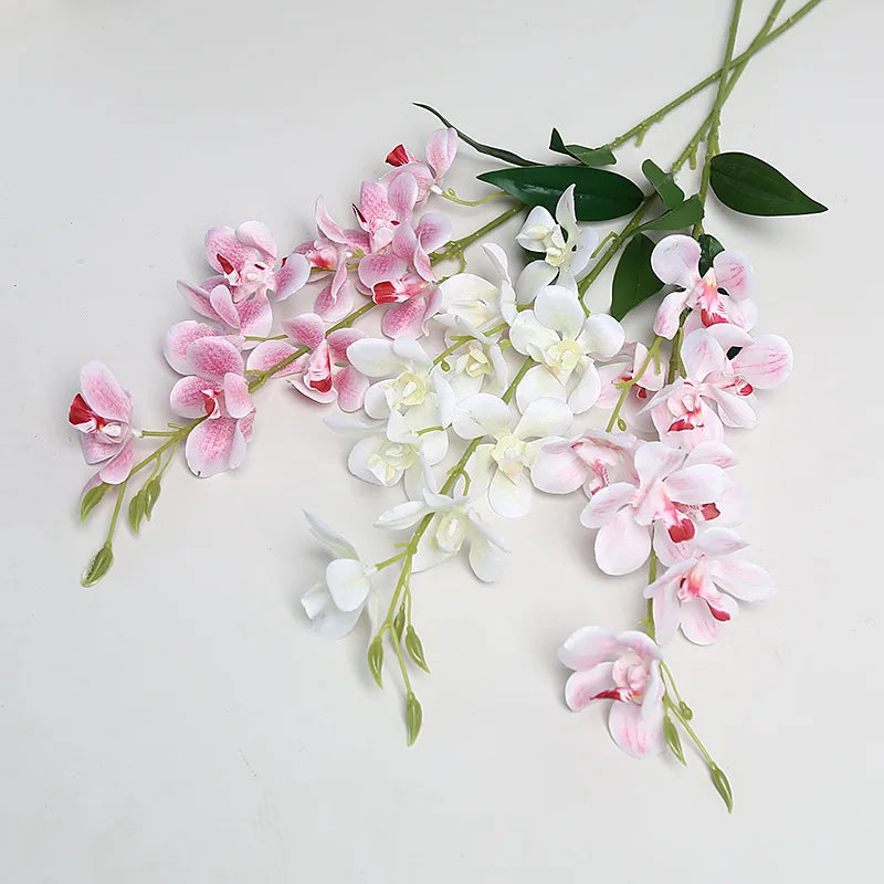 guirlande fleurs artificielles vanda soie bleu rose blanc jaune vert modernes intérieur decoration mariage