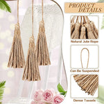pompons jute rustiques décor maison rideau artisanal beige clair tissage non uniforme opaques festive