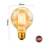 Ampoules Edison vintage filaments spirales dorées transparentes E27 250 lumens 30000h