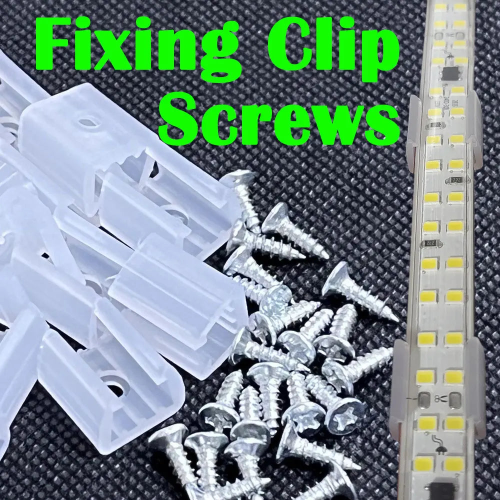 clips fixation tubes led néon transparent vis certification fcc rohs 100pcs 200pcs 50pcs 20pcs