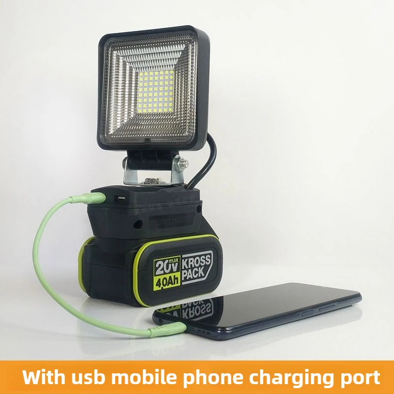 lampe travail led noir vert moderne clips charge usb interrupteur indépendant