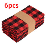 serviettes carreaux rose blanc rouge orange jaune beige clips métalliques table restaurant pack six