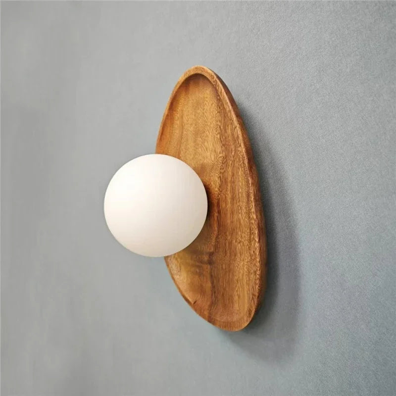 lampes murales modernes minimaliste bois marron foncé éclairage quotidien led fixées mur transparentes