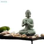 statues bouddha vert clair texture marbre classique décoration intérieure zen espace spiritualité pierre socle