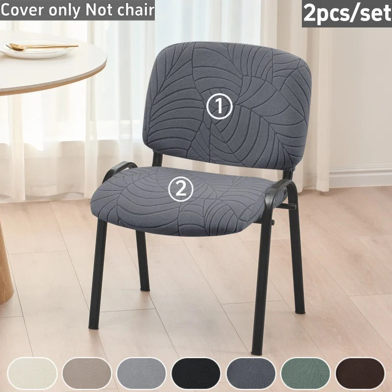 housse chaise gris rayures moderne adhésif polyester salle manger mariage banquette universelle washable