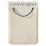 organisateur suspendu sacs rangement toile polyester réutilisable porte mur beige noir blanc minimaliste