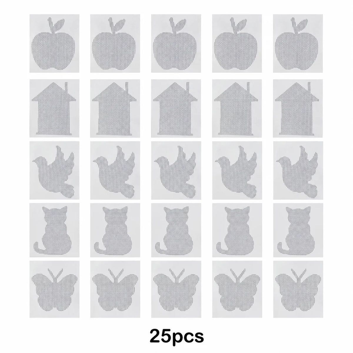 patchs réparation moustiquaire adhésifs formes animales chat oiseau décorative facile pose semi transparent