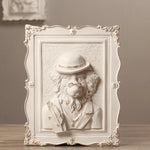 cadres decoratifs relief 3d animaux blanc classique baroque accessoires living room decoration