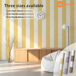 papier peint rayé moderne jaune blanc violet marron adhésif auto collant amovible décoration mur