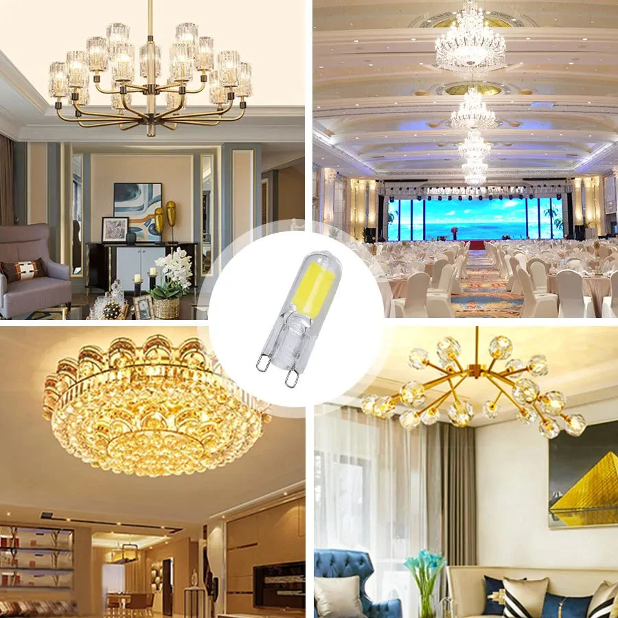 ampoules led g9 220v blanc froid opalescent contemporain 5w 7w 10w matrice cob