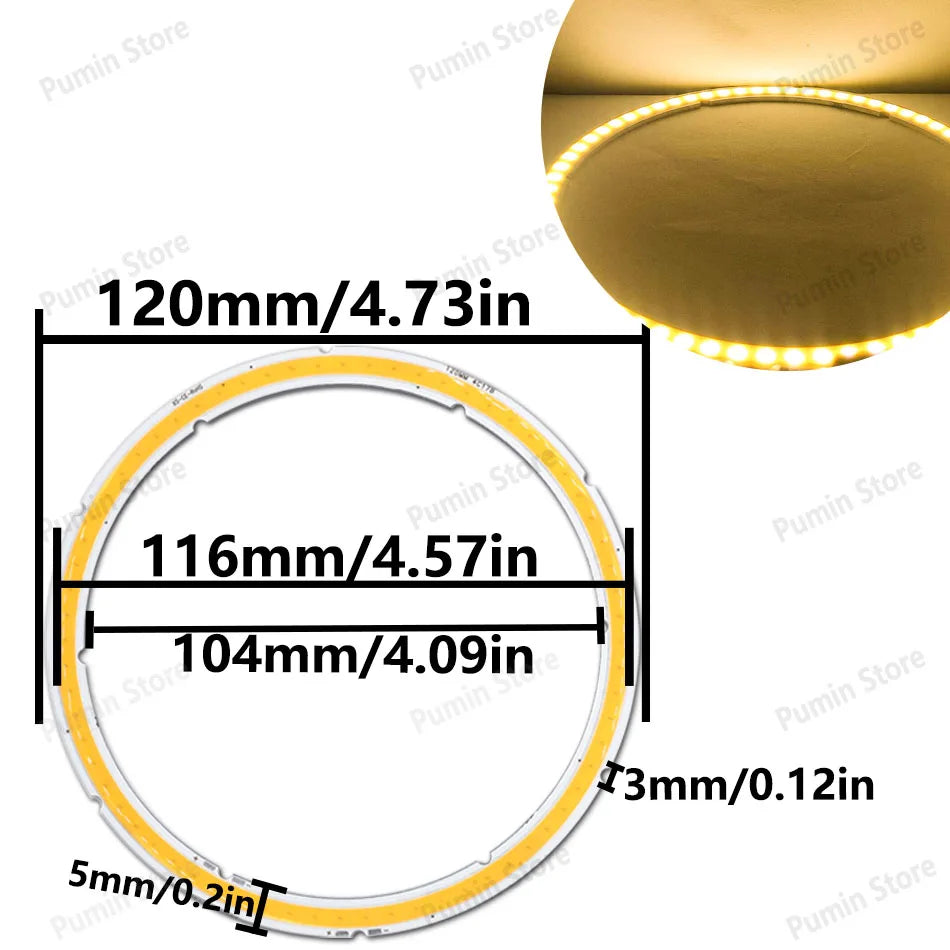 plaque led circulaire concentrique 2w 4w 6w 8w 10w 12w blanc jaune gris moderne