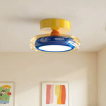 lampe moderne couleur jaune bleu orange verre transparent led chambre enfant deco maison