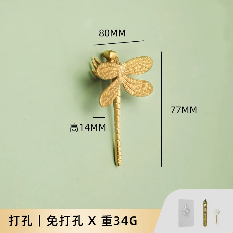 porte serviettes or artisanal abeille papillon libellule feuille cerf simple deco mural