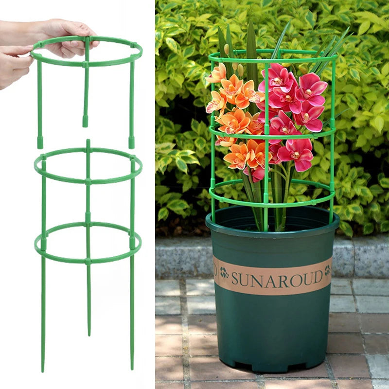 grille support plantes vert circulaire moderne fixations solides intérieur fleurs treillis plastique