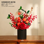 décoration intérieure moderne fleurs artificielles vase noir roses arrondies éléments dorés asiatique