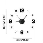 horloge murale moderne minimaliste aiguille numérique adhésive salon chambre déco