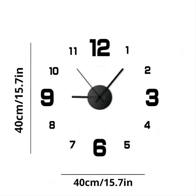 horloge murale moderne minimaliste aiguille numérique adhésive salon chambre déco