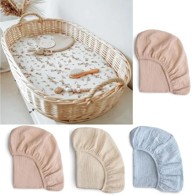draps housses coton imprimés floral bassinet nouveau né ans doux confortables quatre saisons unisexe