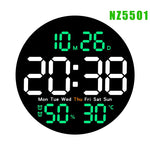 horloge murale numérique LED double alarme calendrier température humidité réglable luminosité télécommande moderne