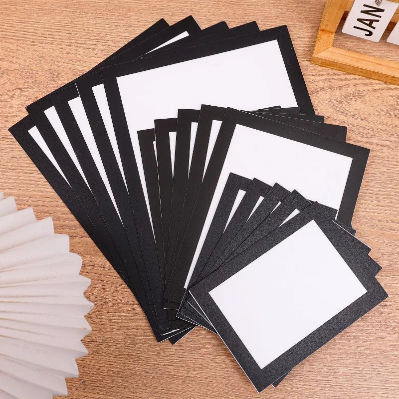 cadres photo magnétiques modernes noir blanc rectangle minimaliste adhesive mural