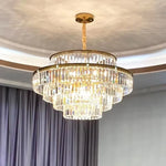 lustre classique doré cristal led 4000k 3000k 6000k transparent salon chambre