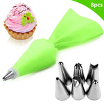 poche pâte silicone réutilisable 24 buses aiguilles métalliques outil pâtisserie