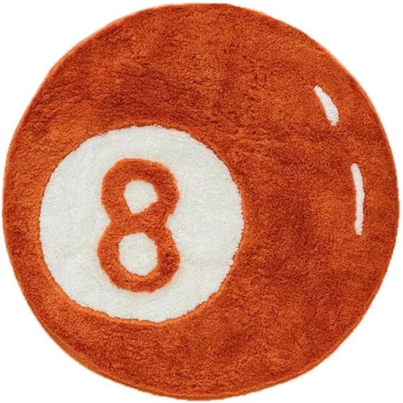 tapis rond damier rouge noir vert orange antidérapant imperméable polyester peluche épais moderne chambre