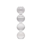 vase moderne transparent sphères empilées jaune clair rose bleu vert brun