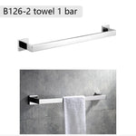 accessoires salle bain chrome modernes porte serviettes mural vis fixés ensemble quincailleries
