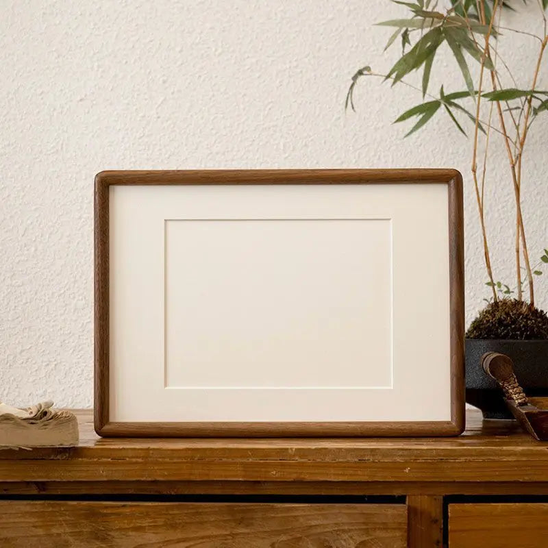 cadre photo bois rectangle classique teak walnut protégéintérieur decoration maison