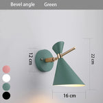 lampe murale moderne conique vis fixation noir blanc rose bleu marine jaune gris minimaliste