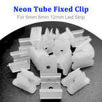 clips fixation rubans led blancs plastique haute qualité 6mm 8mm 12mm certifiés fcc rohs