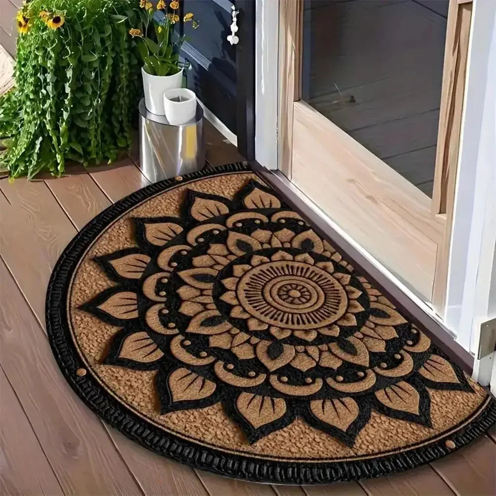 tapis d'entrée multicolore mosaïque antidérapant motif géométrique moderne classique