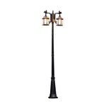 lampe rue classique vintage deux lanternes led noir doré ornements métalliquesextérieur ip65 flux lumineux