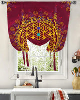 Rideau oriental pour salon à motifs géométriques