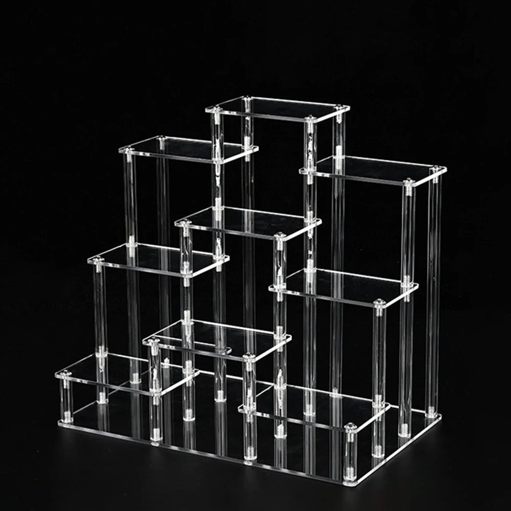 présentoir multi niveaux transparent moderne cupcakes donuts parfums bijoux stockage minimaliste