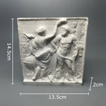 décoration statue plâtre hercule antique relief classique figures humaines texture vintage blanc gris