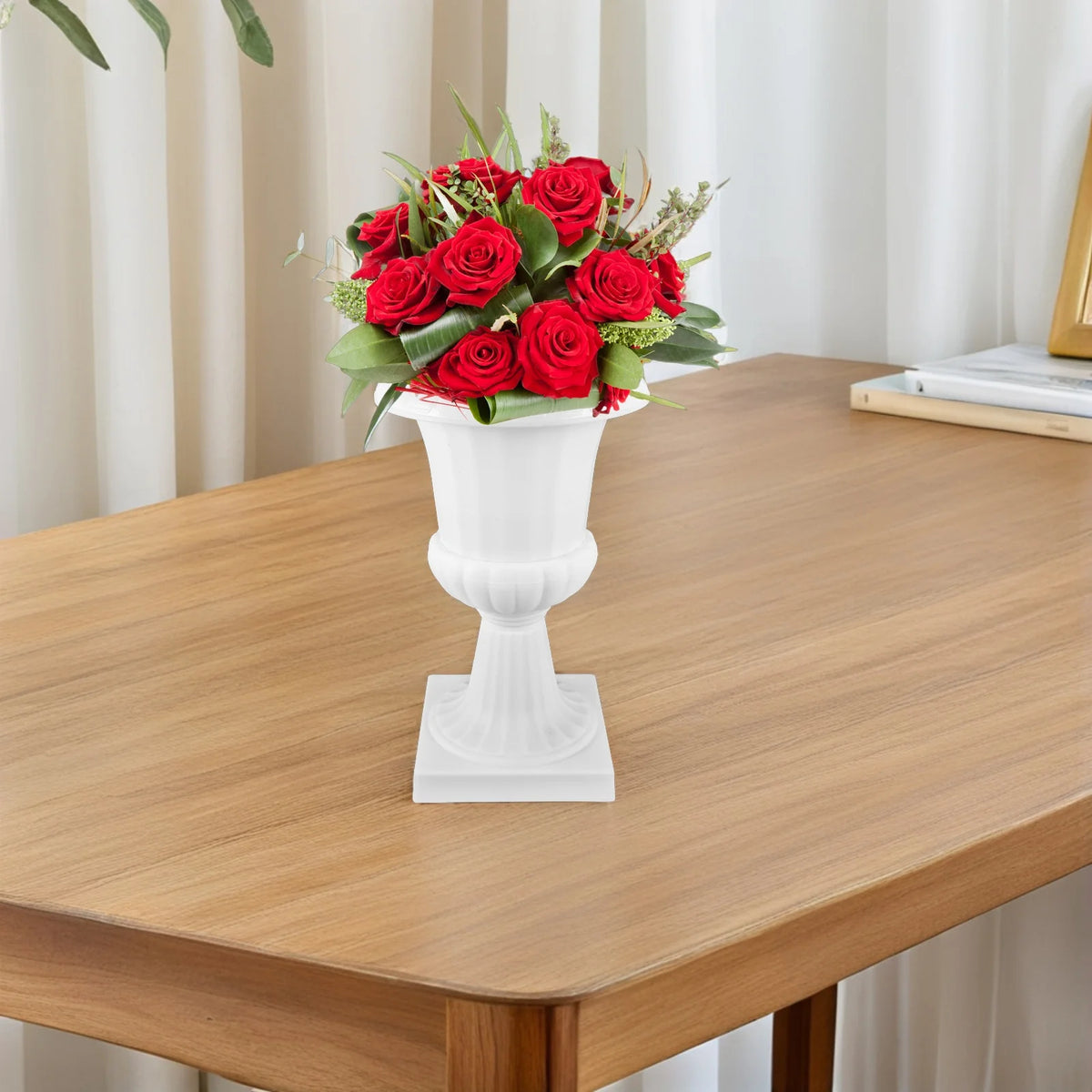 vase blanc classique rayures verticales fleurs artificielles décoration intérieure pot fleur stable transparent opaques