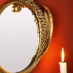 miroir ovale baroque dragon doré moderne décoration intérieure hauteur largeur
