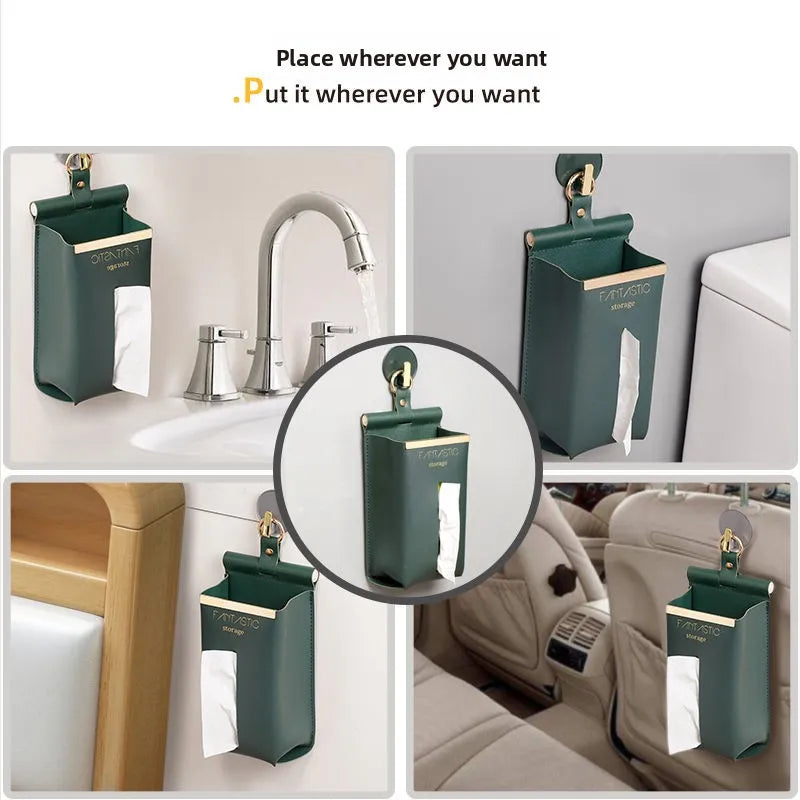 Sac serviettes simili cuir moderne orange vert blanc rouge bleu suction