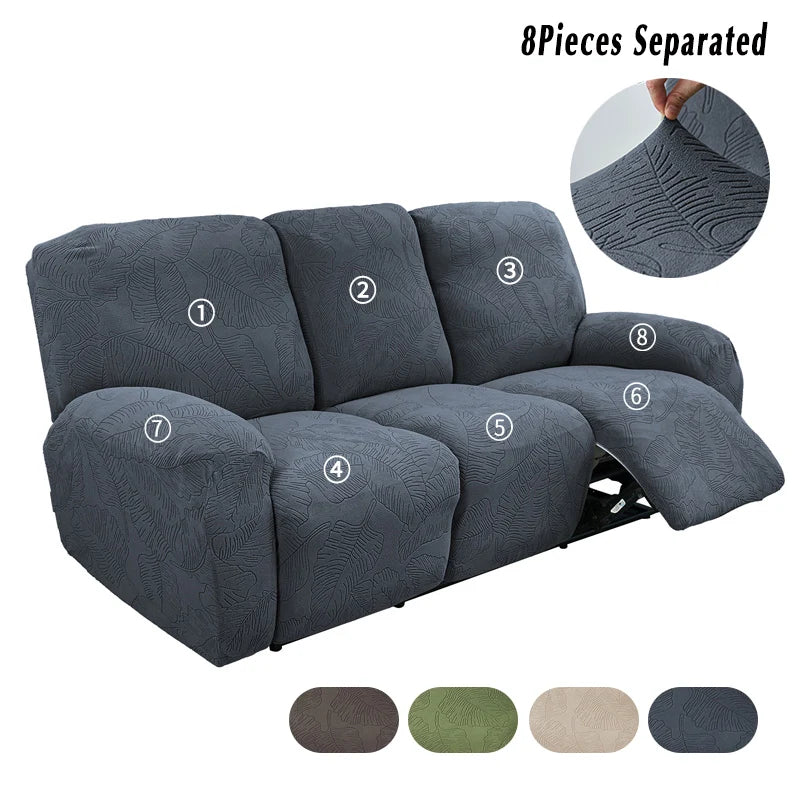 housses canapé gris imprimé végétal moderne pièces adhésifs polyester lavable printemps été