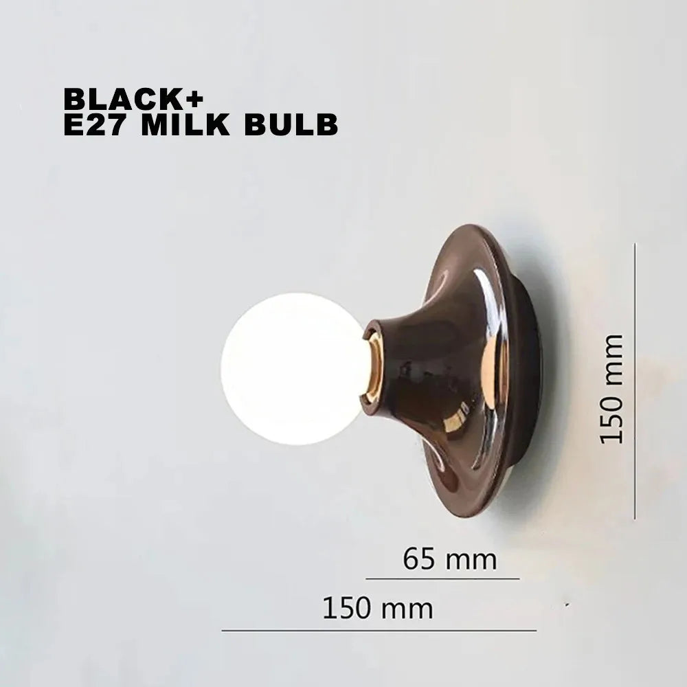 lampe murale moderne argent noir blanc rouge ampoule minimaliste fixée mur