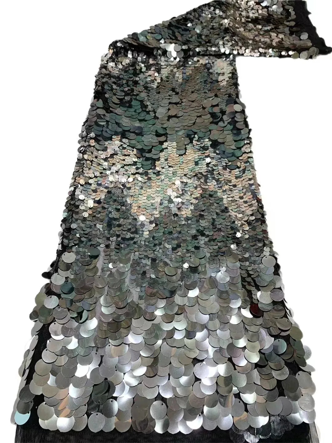 ruban sequins bleu vert argent rose marron motif montagne élégant festif tissu dentelle paillettes