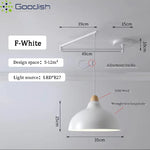 lampe suspendue moderne blanc noir flux lumineux led interrupteur bouton decoration chambre coucher