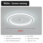 lampe moderne led sensor mouvement blanc noir minimaliste aluminium fer