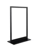 affichage publicitaire double face porte affiche A4 noir blanc moderne pied fixe cadre