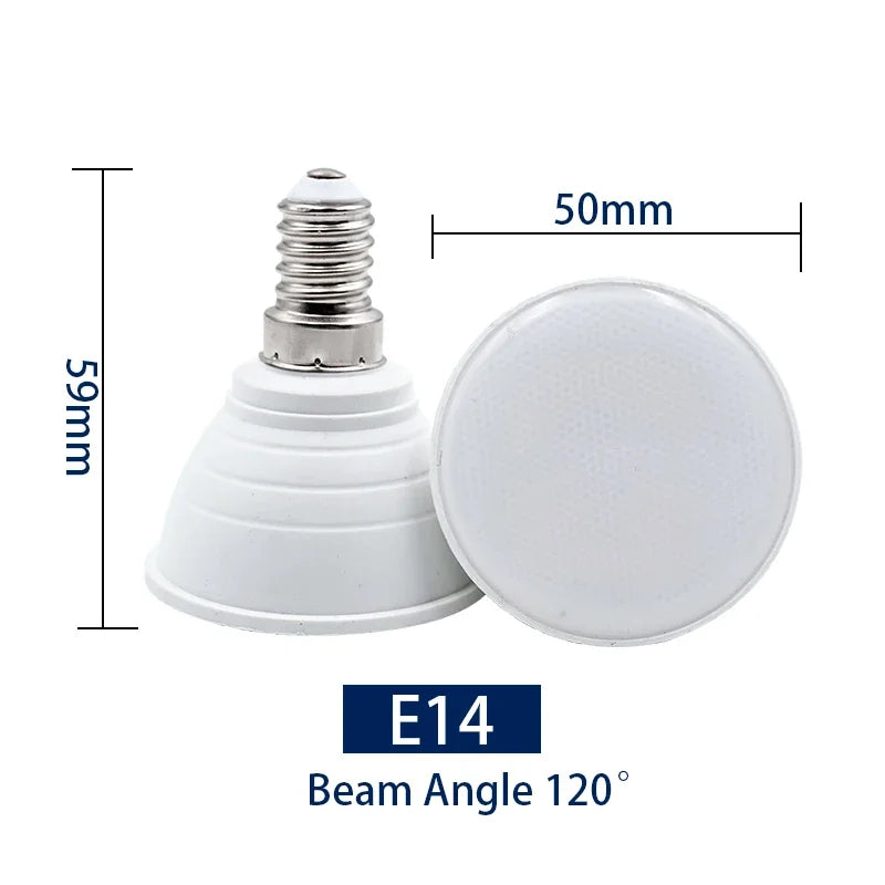 Ampoule LED E14 E27 GU10 MR16 6W 250 lumens blanc moderne 25000h opacité chambre